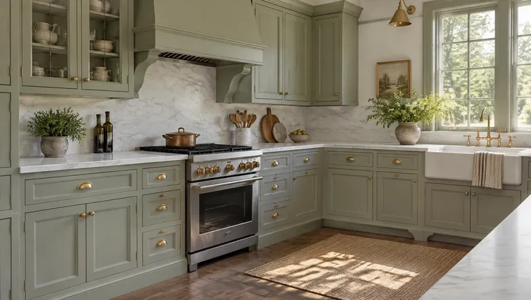 Oxford Sage cabinets kitchen