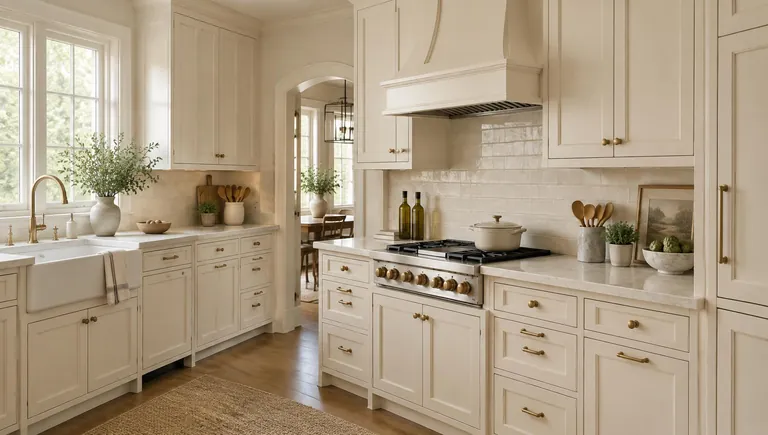 Shaker Antique White cabinets kitchen