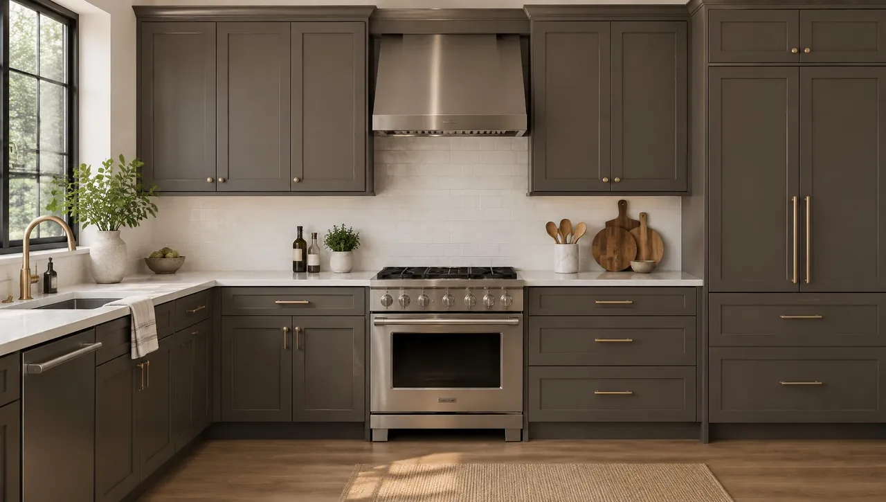 Shaker Cinder cabinets kitchen