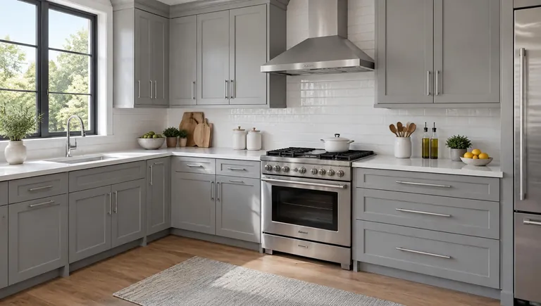 Shaker Grey cabinets kitchen