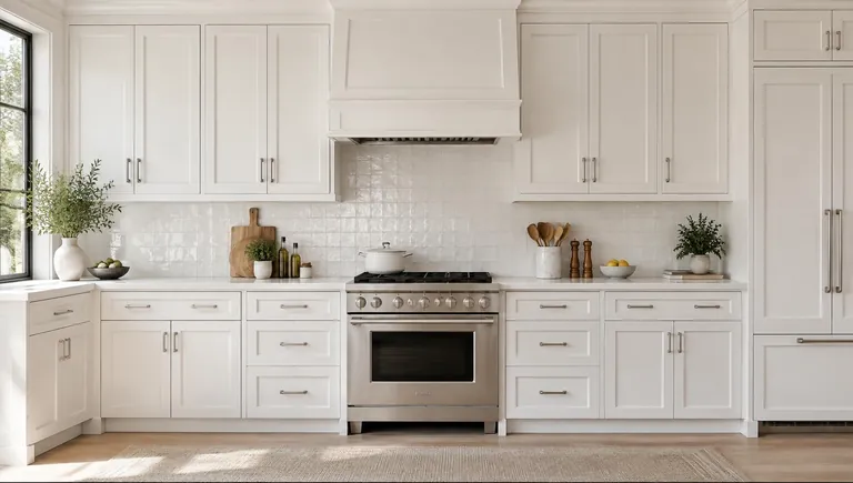 Shaker White cabinets kitchen
