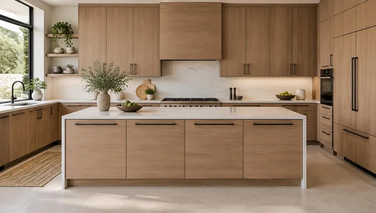 Syncron Slab cabinets kitchen