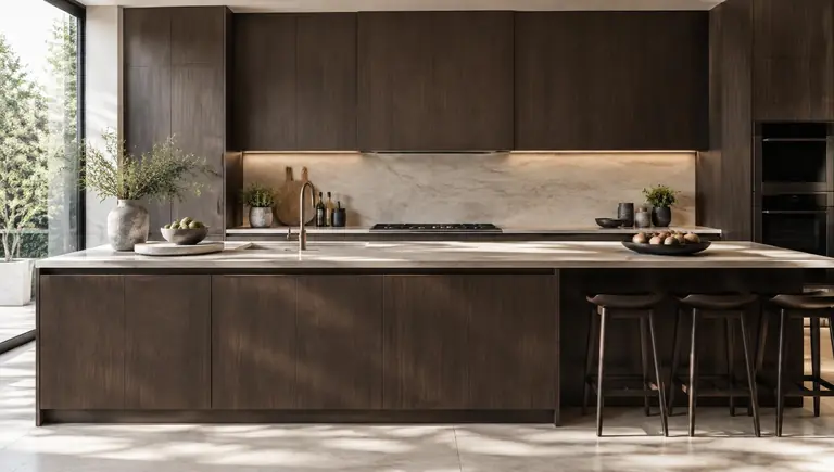 Torino Dark Wood cabinets kitchen