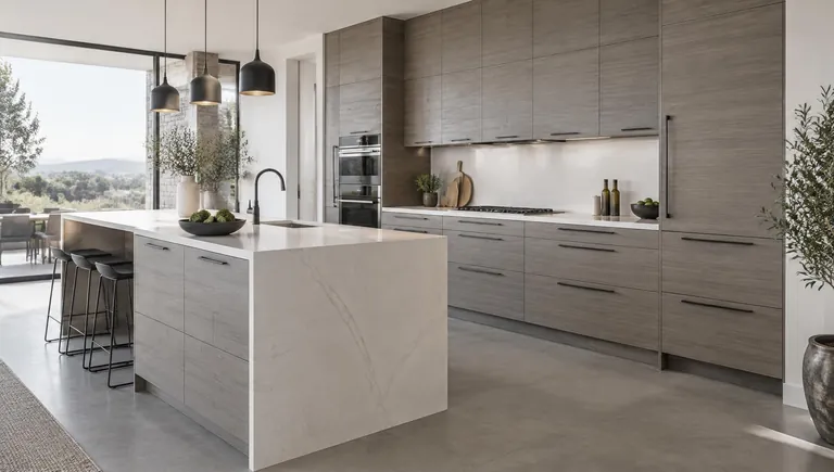 Torino Grey Wood cabinets kitchen