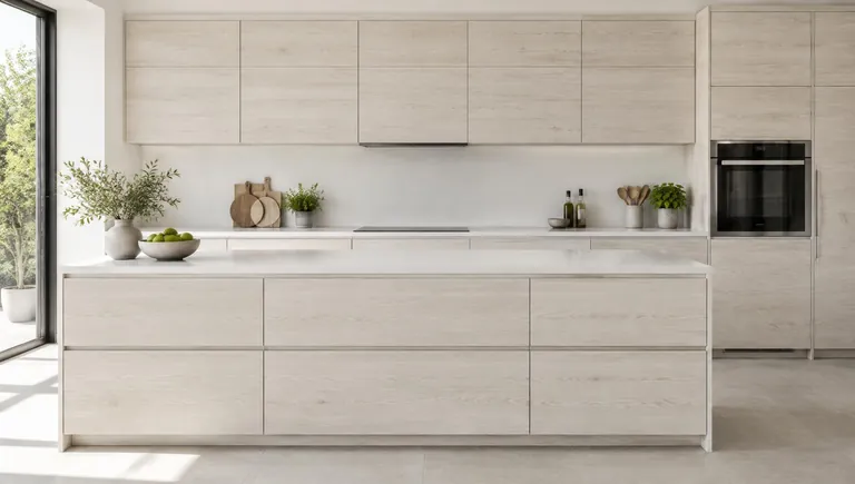 Torino White Pine cabinets kitchen